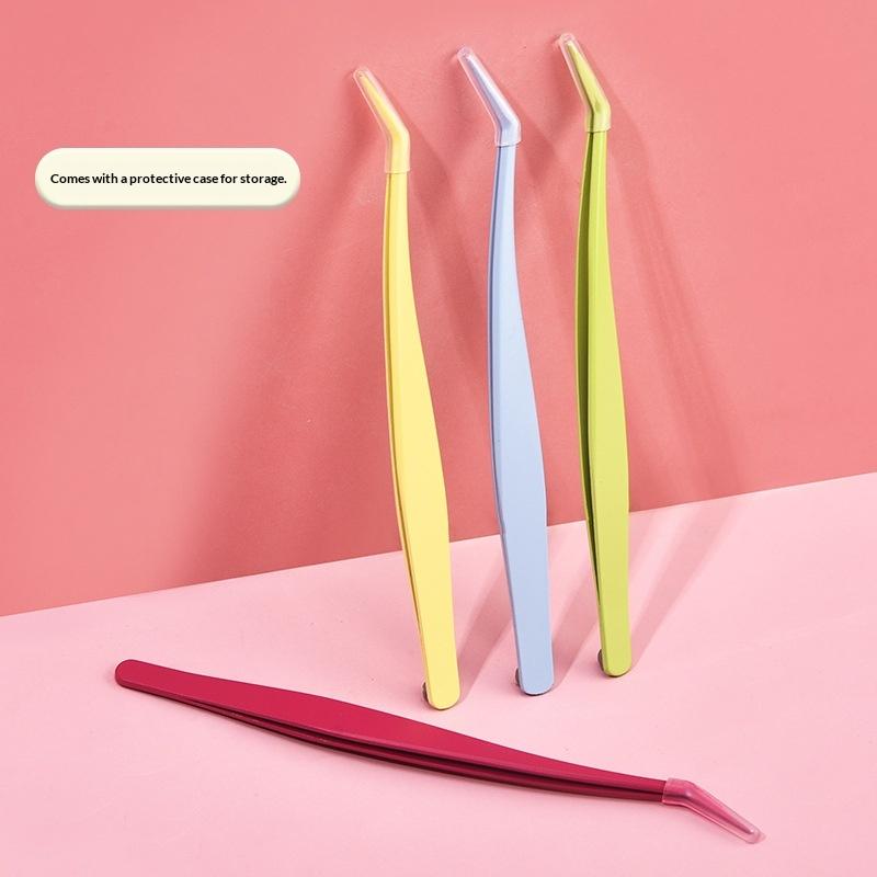Glue Stick Pack - 스테인리스 스틸 속눈썹 이식 핀셋 1개,