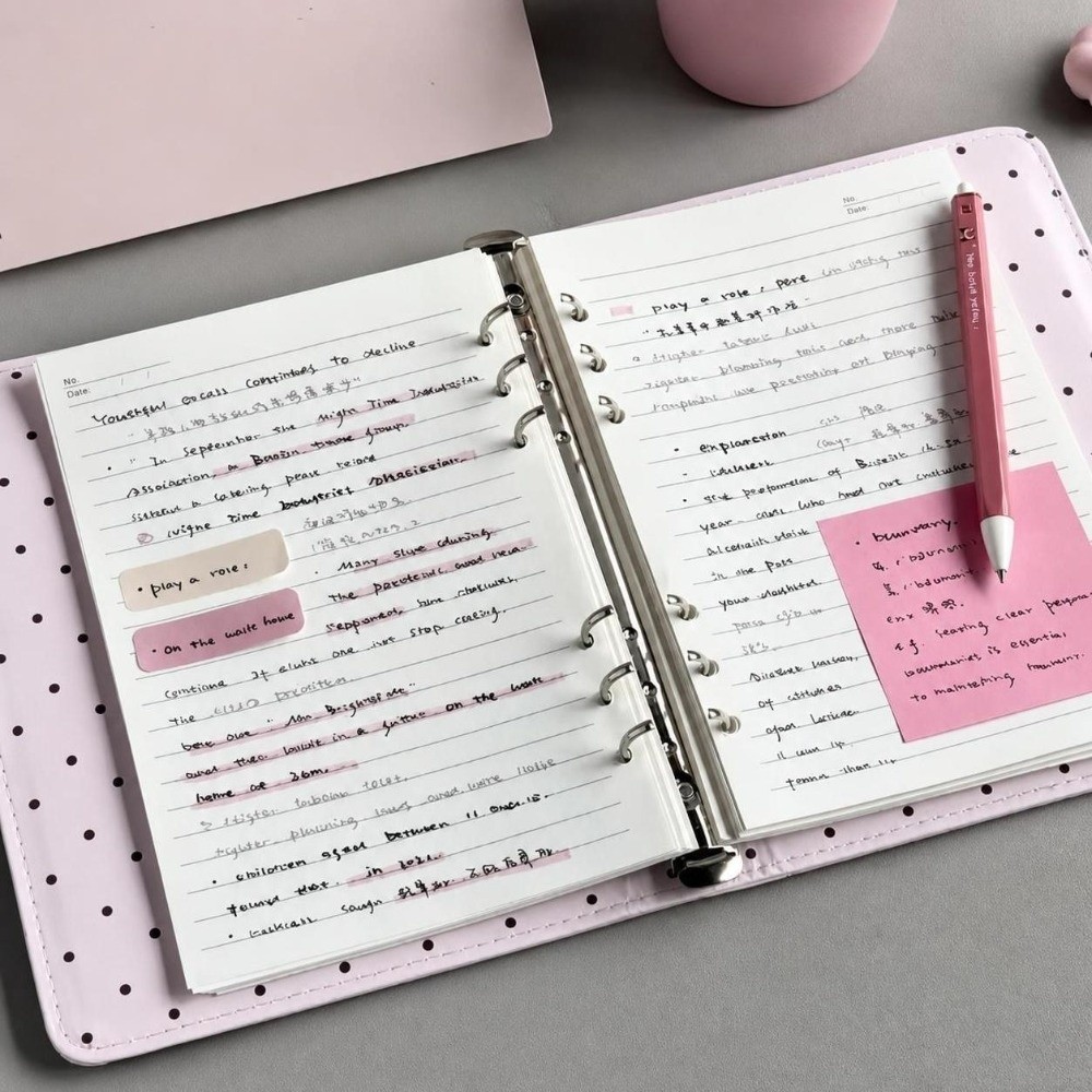 인스 폴카 도트 피아노 바인더 노트북 A5 루즈리프 K - Notebook Dotted A5 리뷰 및 가격