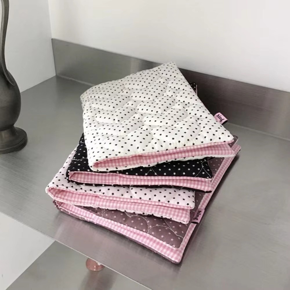 귀여운 퀼팅 면 소재 A5 북 커버, 세탁 가능한 도파 - Notebook Dotted A5 리뷰 및 가격
